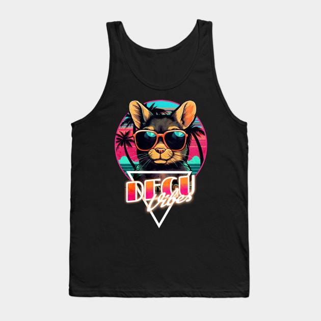 Retro Wave Degu Vibes Tank Top by Miami Neon Designs